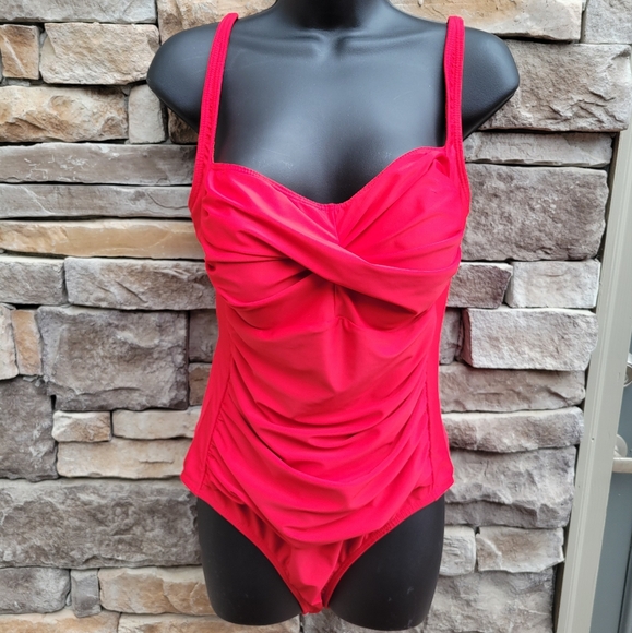 Red One Piece Swimsuit - Picture 1 of 5